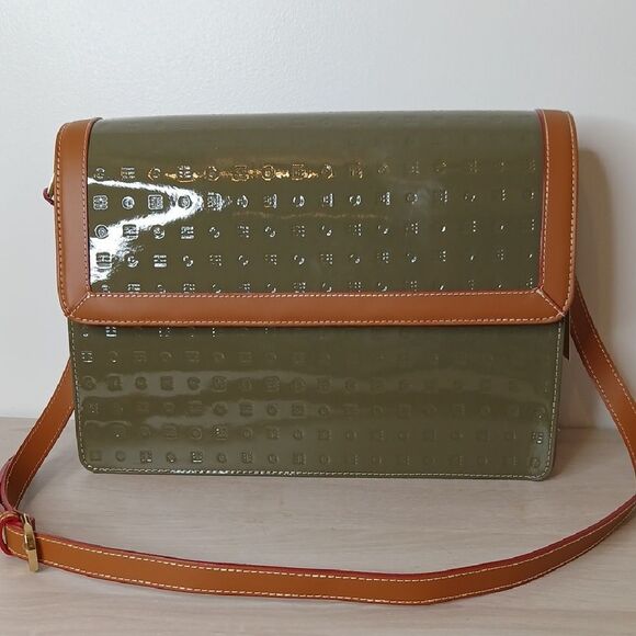 Large Arcadia Green Satchel Leather Crossbody NWT - Picture 1 of 12